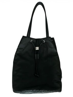 Gianni Versace Black Drawstring Tote